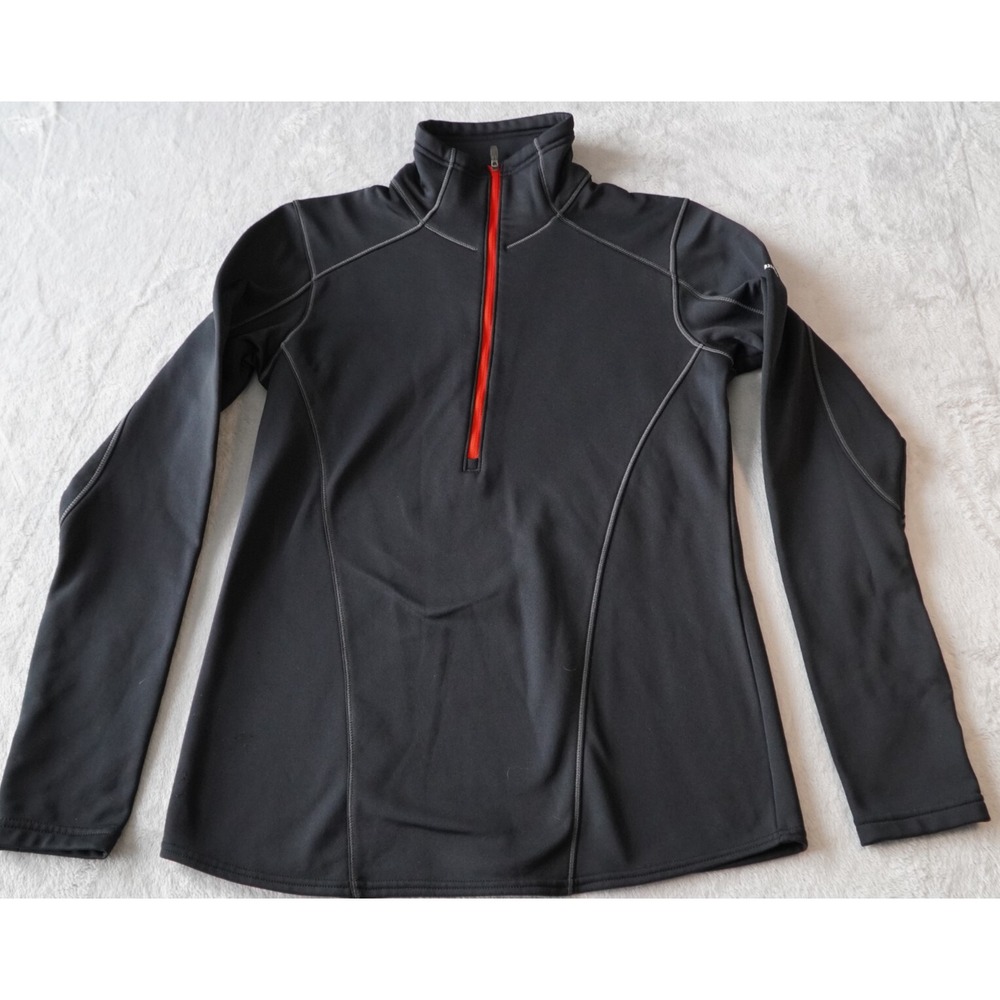 Columbia Women's Omni-Wick Half Zip Pullover Jacket Medium Black Red Lightweight